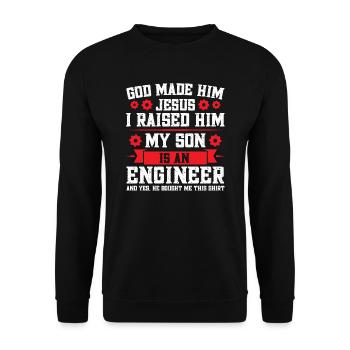 Ingenieur Vater Sohn Ingenieur Vater Familie - Unisex Pullover - Schwarz - Vorne - Alina (178cm) & Michal (187cm)