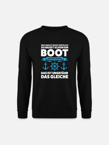 Boot Segeln Bootfahrer Geschenk - Unisex Pullover - Schwarz