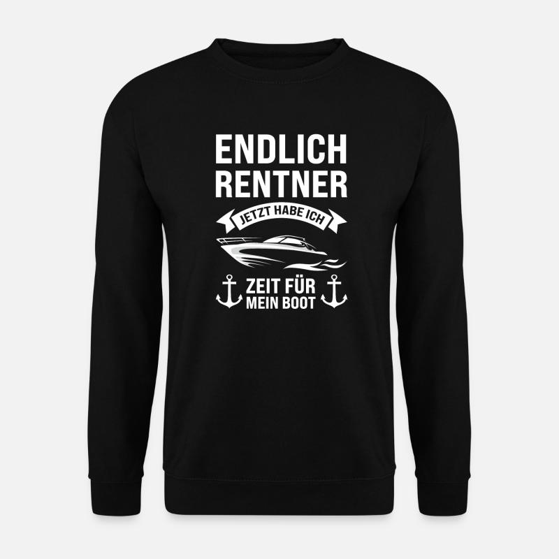 Boot Rentner Bootfahrer Geschenk - Unisex Pullover - Schwarz
