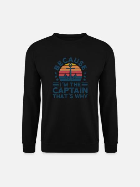 Kapitän Kapitäne Bootfahren Geschenk - Unisex Pullover - Schwarz