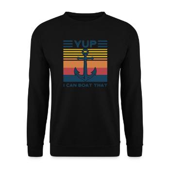 Kapitän Kapitäne Bootfahren Geschenk - Unisex Pullover - Schwarz - Vorne - Alina (178cm) & Michal (187cm)