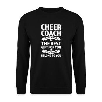 coach jubeln sport jubeln coach Geschenk - Unisex Pullover - Schwarz - Vorne - Alina (178cm) & Michal (187cm)