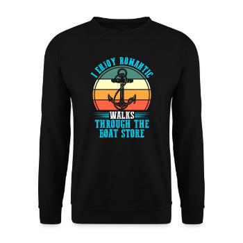 Kapitän Boot Kapitäne Geschenk - Unisex Pullover - Schwarz - Vorne - Alina (178cm) & Michal (187cm)