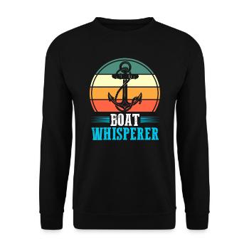 Kapitän Boot Kapitäne Geschenk - Unisex Pullover - Schwarz - Vorne - Alina (178cm) & Michal (187cm)