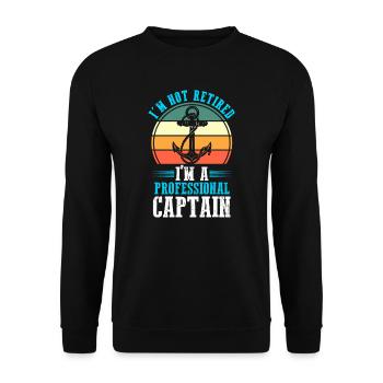 Kapitän Boot Kapitäne Geschenk - Unisex Pullover - Schwarz - Vorne - Alina (178cm) & Michal (187cm)