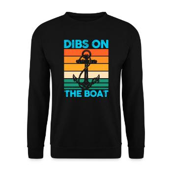 Kapitän Boot Kapitäne Geschenk - Unisex Pullover - Schwarz - Vorne - Alina (178cm) & Michal (187cm)