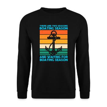Captain Boat Captains Cadeau - Sweat-shirt Unisexe - noir - Devant - Alina (178cm) & Michal (187cm)