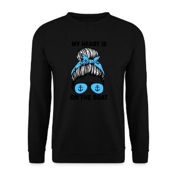 erster Kumpel Meister Firstmates Geschenk - Unisex Pullover - Schwarz - Vorne - Alina (178cm) & Michal (187cm)