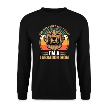 labrador mom labradorbesitzer hund labradors - Unisex Pullover - Schwarz - Vorne - Alina (178cm) & Michal (187cm)