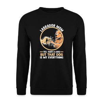 labrador maman labrador propriétaire chien labradors - Sweat-shirt Unisexe - noir - Devant - Alina (178cm) & Michal (187cm)