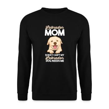 labrador maman labrador propriétaire chien labradors - Sweat-shirt Unisexe - noir - Devant - Alina (178cm) & Michal (187cm)