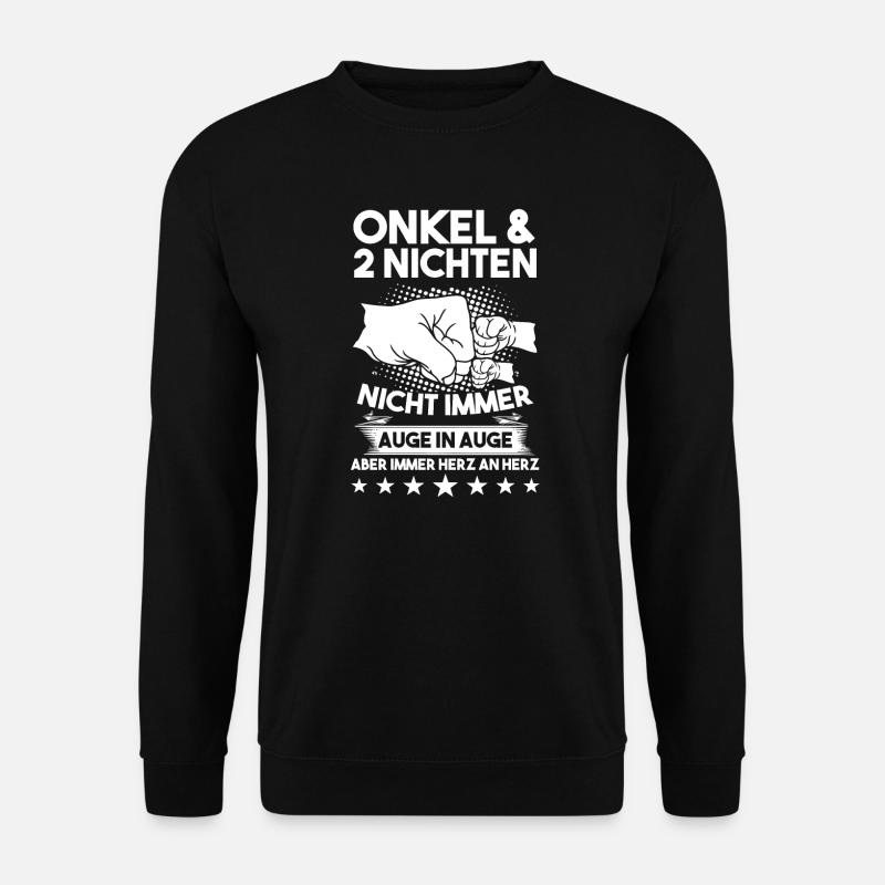Onkel 2 Nichten Nichten Geschenk - Unisex Pullover - Schwarz