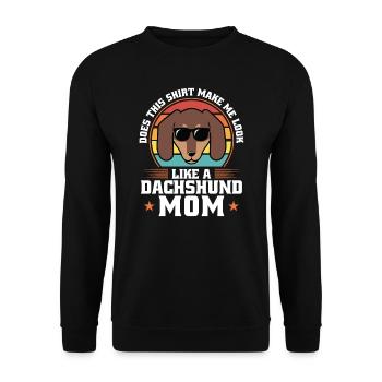 dackel Mama Dackel Haustiere Mutter Geschenk - Unisex Pullover - Schwarz - Vorne - Alina (178cm) & Michal (187cm)
