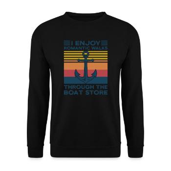 Captain Captains Boating Gift - Unisex Sweatshirt - black - Front - Alina (178cm) & Michal (187cm)