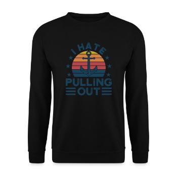 Kapitän Kapitäne Bootfahren Geschenk - Unisex Pullover - Schwarz - Vorne - Alina (178cm) & Michal (187cm)