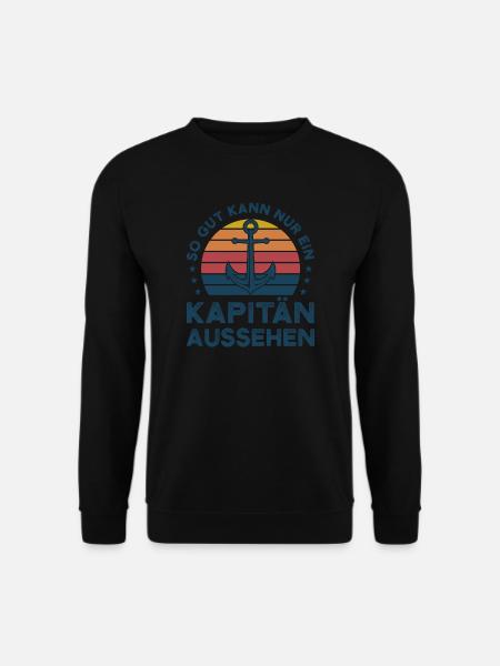 Kapitän Kapitäne Bootfahren Geschenk - Unisex Pullover - Schwarz