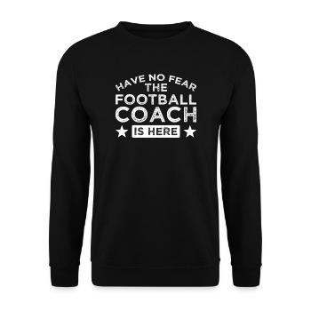 Coach Football Coach Football Game Gift - Unisex Sweatshirt - black - Front - Alina (178cm) & Michal (187cm)