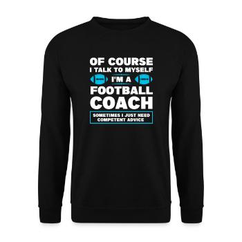 Coach Football Coach Football Game Gift - Unisex Sweatshirt - black - Front - Alina (178cm) & Michal (187cm)