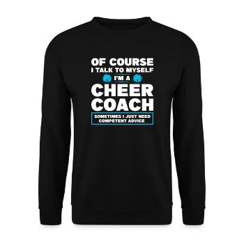 coach jubeln sport jubeln coach Geschenk - Unisex Pullover - Schwarz - Vorne - Alina (178cm) & Michal (187cm)