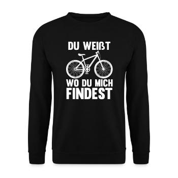 Fahrrad Rennrad Fahrräder Geschenk - Unisex Pullover - Schwarz - Vorne - Alina (178cm) & Michal (187cm)