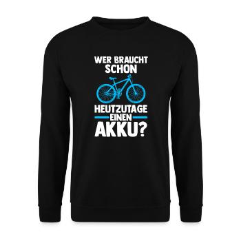 Fahrrad Rennrad Fahrräder Geschenk - Unisex Pullover - Schwarz - Vorne - Alina (178cm) & Michal (187cm)