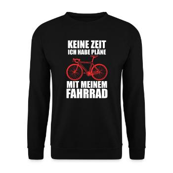 Fahrrad Rennrad Fahrradfahrer Geschenk - Unisex Pullover - Schwarz - Vorne - Alina (178cm) & Michal (187cm)