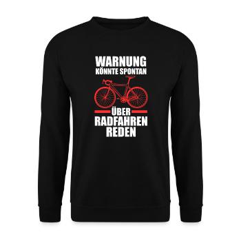 Fahrrad Rennrad Radsport Geschenk - Unisex Pullover - Schwarz - Vorne - Alina (178cm) & Michal (187cm)