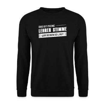 Lehrer Beruf Schullehrer Geschenk - Unisex Pullover - Schwarz - Vorne - Alina (178cm) & Michal (187cm)