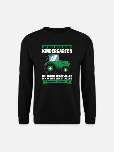 Kindergarten Traktor Kindergartenanfänger Geschenk - Unisex Pullover - Schwarz