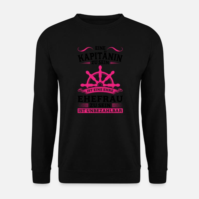Kapitänin Boot Seglerin Geschenk - Unisex Pullover - Schwarz