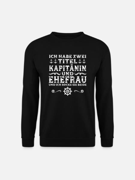 Kapitänin Boot Bootsbesitzerin Geschenk - Unisex Pullover - Schwarz