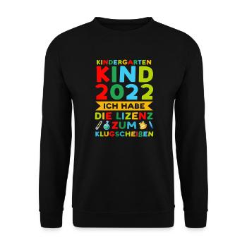 Kindergarten 2022 Kita Kindergartenanfänger - Unisex Pullover - Schwarz - Vorne - Alina (178cm) & Michal (187cm)