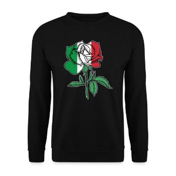 Flag Rose Mexican Flag Gift - Unisex Sweatshirt - black - Front - Alina (178cm) & Michal (187cm)