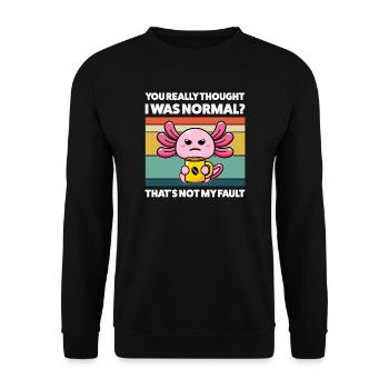 Axolotel Axolotl Lover Axolotls Cadeau - Sweat-shirt Unisexe - noir - Devant - Alina (178cm) & Michal (187cm)