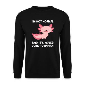 Axolotel Axolotl Lover Axolotls Cadeau - Sweat-shirt Unisexe - noir - Devant - Alina (178cm) & Michal (187cm)