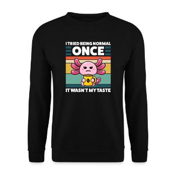 Axolotel Axolotl Lover Axolotls Cadeau - Sweat-shirt Unisexe - noir - Devant - Alina (178cm) & Michal (187cm)