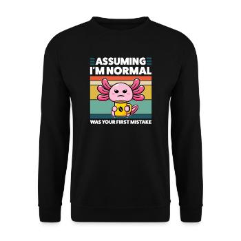 Axolotel Axolotl Lover Axolotls Cadeau - Sweat-shirt Unisexe - noir - Devant - Alina (178cm) & Michal (187cm)