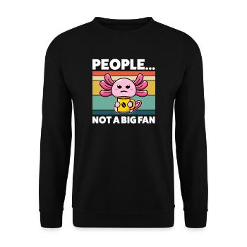 Axolotel Axolotl Lover Axolotls Cadeau - Sweat-shirt Unisexe - noir - Devant - Alina (178cm) & Michal (187cm)