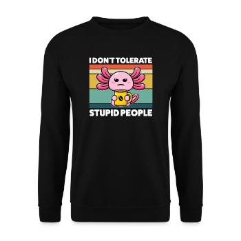 Axolotel Axolotl Lover Axolotls Cadeau - Sweat-shirt Unisexe - noir - Devant - Alina (178cm) & Michal (187cm)