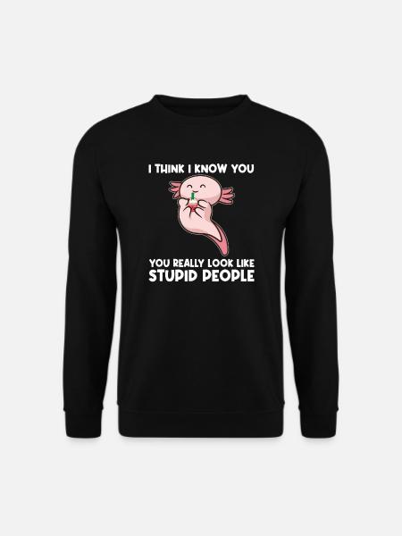 Axolotel Axolotl-Liebhaber Axolotls Geschenk - Unisex Pullover - Schwarz