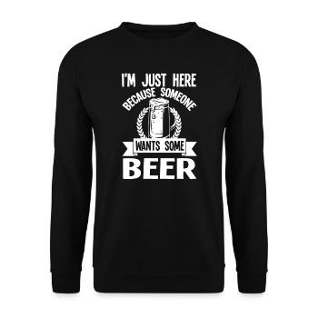 Brauerei Bier Geschenk - Unisex Pullover - Schwarz - Vorne - Alina (178cm) & Michal (187cm)