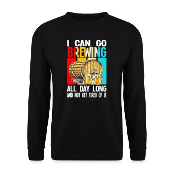 Brauerei Bier Geschenk - Unisex Pullover - Schwarz - Vorne - Alina (178cm) & Michal (187cm)