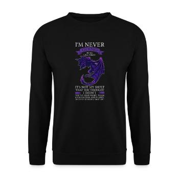 Dragon Dragon Mythical Creature Gift - Unisex Sweatshirt - black - Front - Alina (178cm) & Michal (187cm)