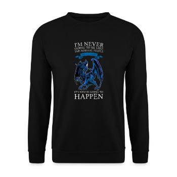 Dragon Dragon Mythical Creature Gift - Unisex Sweatshirt - black - Front - Alina (178cm) & Michal (187cm)