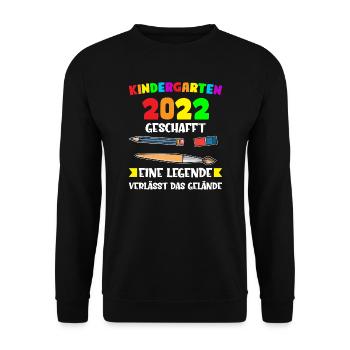 Kindergarten 2022 Gaming Kita-Abfänger Geschenk - Unisex Pullover - Schwarz - Vorne - Alina (178cm) & Michal (187cm)