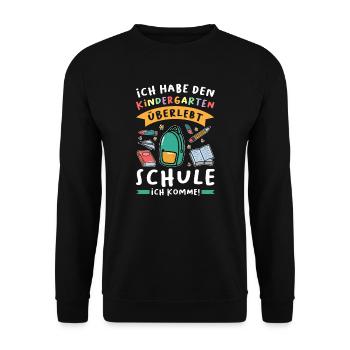 Kindergarten Abschluss Kindergarten Abschluss Gesc - Unisex Pullover - Schwarz - Vorne - Alina (178cm) & Michal (187cm)