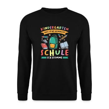 Kindergarten Abschluss Kindergarten Abschluss Gesc - Unisex Pullover - Schwarz - Vorne - Alina (178cm) & Michal (187cm)