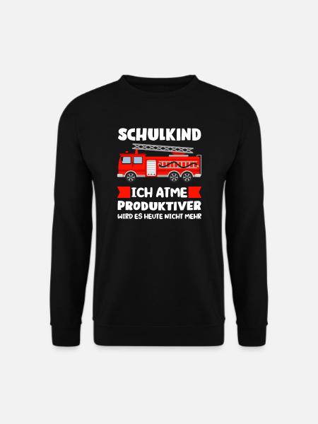 Schulkind Feuerwehr Schulstart Geschenk - Unisex Pullover - Schwarz