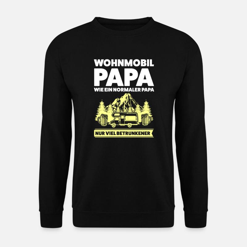 Camper Papa Wohnmobil Geschenk - Unisex Pullover - Schwarz