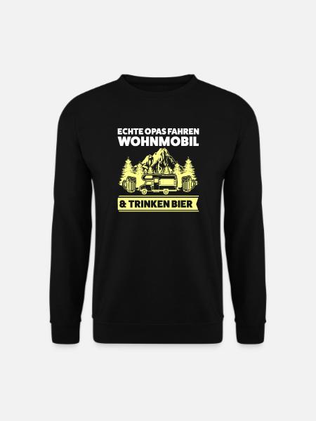 Camper Opa Camping Geschenk - Unisex Pullover - Schwarz